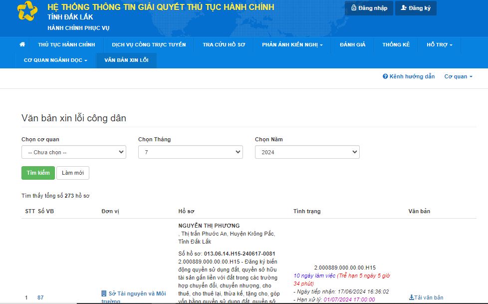 Đắk Lắk thực hiện nghiêm quy định xin lỗi bằng văn bản